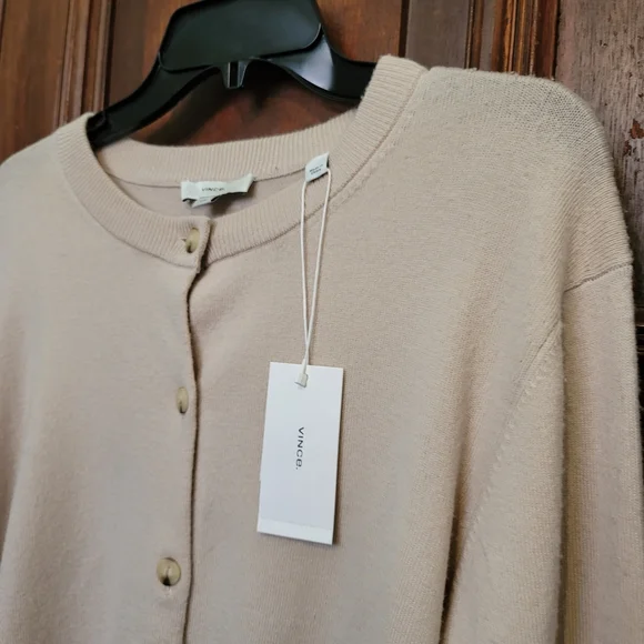 NWT Vince. Wool & Cashmere Blend Cardigan Size Large-Retail $398.00